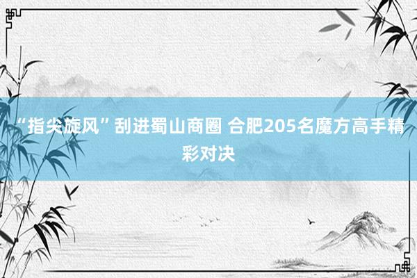 “指尖旋风”刮进蜀山商圈 合肥205名魔方高手精彩对决