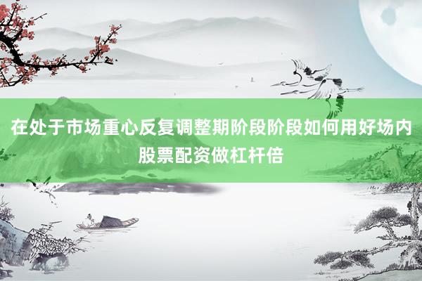 在处于市场重心反复调整期阶段阶段如何用好场内股票配资做杠杆倍