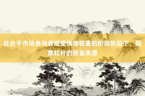 在处于市场参与者观望情绪较重的阶段阶段下，股票杠杆的资金来源