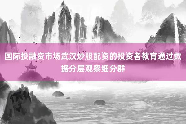 国际投融资市场武汉炒股配资的投资者教育通过数据分层观察细分群