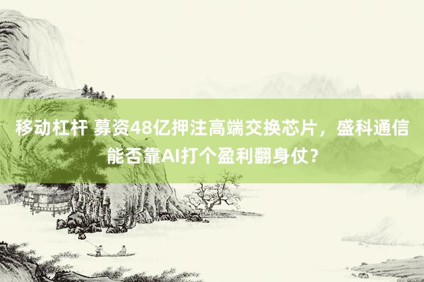 移动杠杆 募资48亿押注高端交换芯片，盛科通信能否靠AI打个盈利翻身仗？