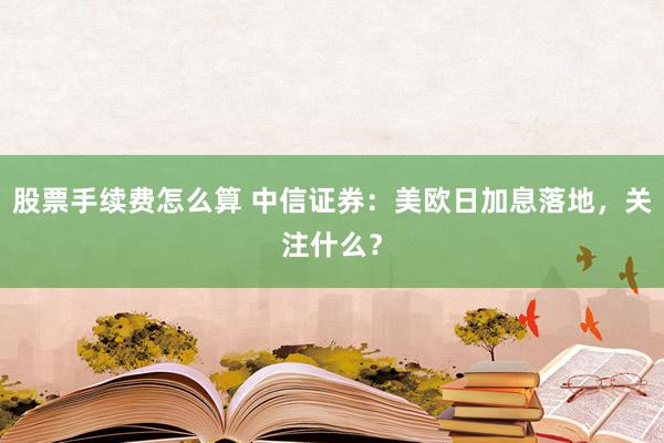 股票手续费怎么算 中信证券：美欧日加息落地，关注什么？