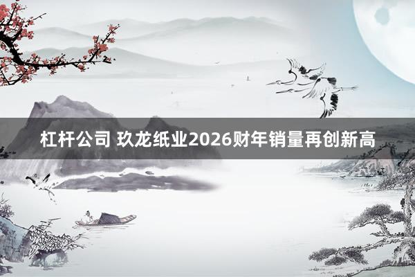 杠杆公司 玖龙纸业2026财年销量再创新高